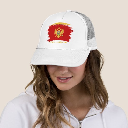 Montenegro-Flagge Truckerkappe (Beispiel)