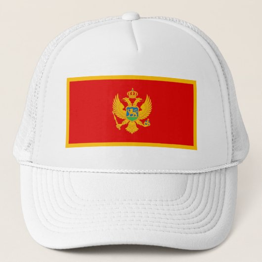 Montenegro-Flagge Truckerkappe (Vorderseite)