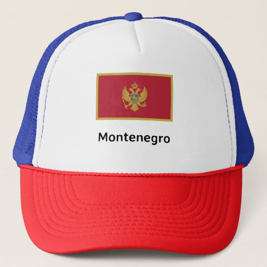 Montenegro-Flagge Truckerkappe (Vorderseite)