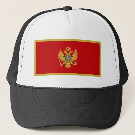 Montenegro-Flagge Truckerkappe (Vorderseite)