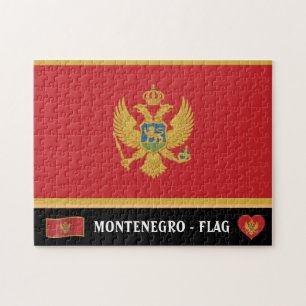 Montenegro Flagge und Montenegro Land / Montenegro Puzzle