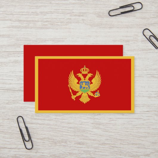 Montenegro-Flagge Visitenkarte (Vorderseite/Rückseite Beispiel)