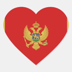 Montenegro-Flaggen-Herz-Aufkleber Herz-Aufkleber
