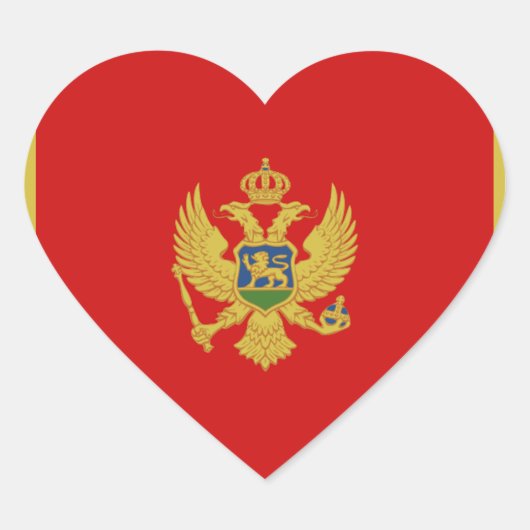 Montenegro-Flaggen-Herz-Aufkleber Herz-Aufkleber (Vorderseite)