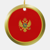 Montenegro-Flaggen-Verzierung Keramikornament (Hinten)