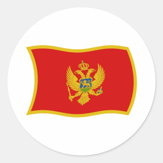 Montenegro-Flaggenaufkleber Runder Aufkleber (Vorderseite)