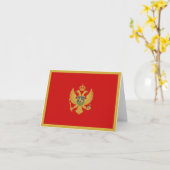 Montenegro-Flaggennotiz Karte (Gelbe Blume)