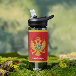 Montenegro-Flasche, patriotische Montenegro-Flagge Trinkflasche