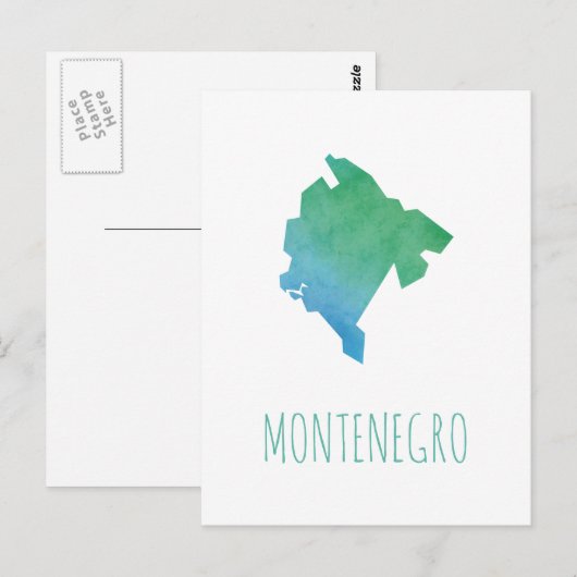 Montenegro Karte (Vorne/Hinten)