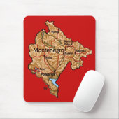 Montenegro-Karte Mousepad (Mit Mouse)
