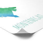 Montenegro Karte Poster (Ecke)