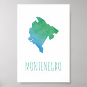 Montenegro Karte Poster (Vorne)