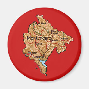 Montenegro-Karten-Magnet Magnet
