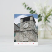 Montenegro Kotor Uhrturmansicht Postkarte (Stehend Vorderseite)