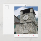Montenegro Kotor Uhrturmansicht Postkarte (Vorne/Hinten)