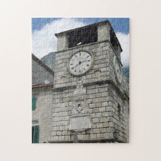 Montenegro Kotor-Uhrturmbild-Puzzle Puzzle (Vertikal)