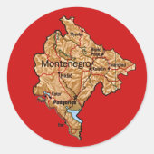 Montenegro Map Sticker (Vorderseite)