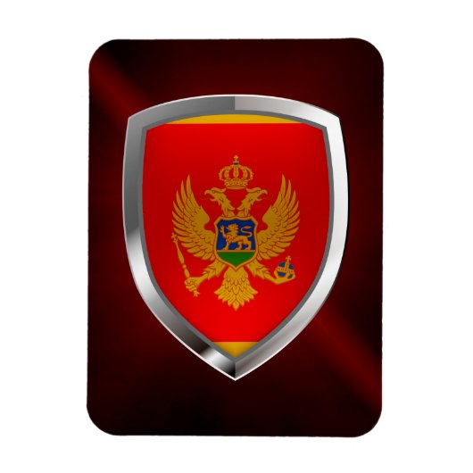 Montenegro Metallisches Emblem Magnet (Vertikal)