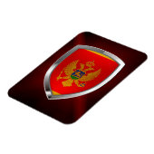 Montenegro Metallisches Emblem Magnet (Linke Seite)