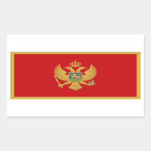 Montenegro/montenegrinische Flagge Rechteckiger Aufkleber