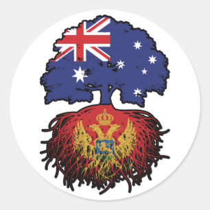 Montenegro Montenegro, Australischer Tree Runder Aufkleber