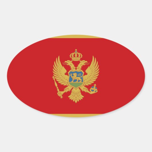 Montenegro Ovaler Aufkleber (Vorderseite)