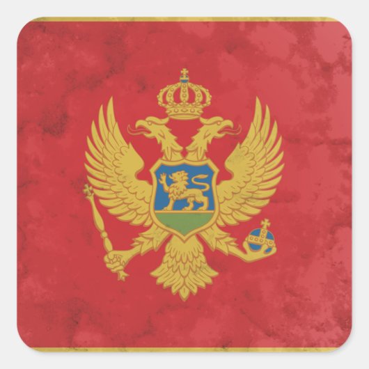 Montenegro Quadratischer Aufkleber (Vorderseite)