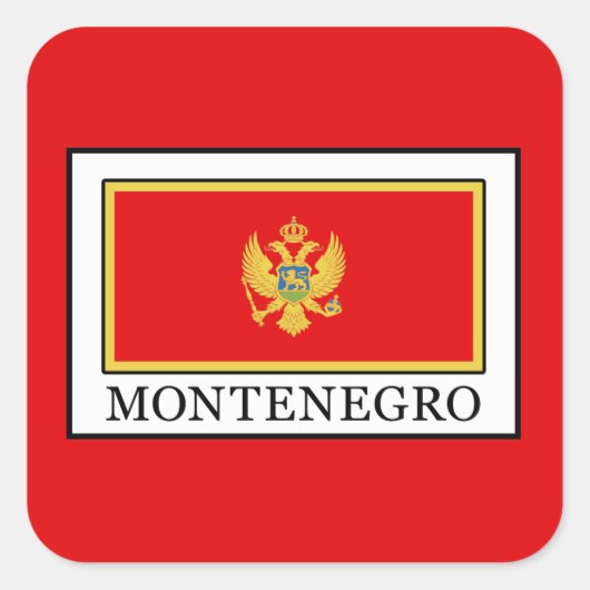 Montenegro Quadratischer Aufkleber (Vorderseite)