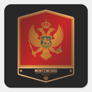 Montenegro Quadratischer Aufkleber