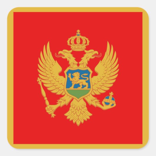 Montenegro Quadratischer Aufkleber (Vorderseite)