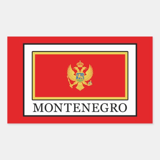 Montenegro Rechteckiger Aufkleber (Vorderseite)