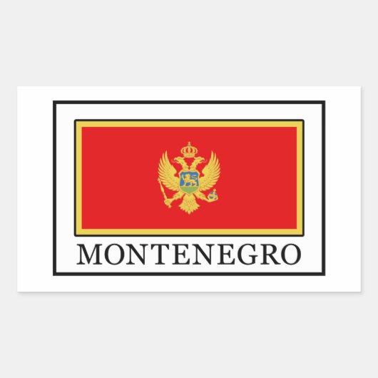 Montenegro Rechteckiger Aufkleber (Vorderseite)