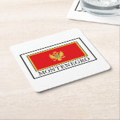 Montenegro Rechteckiger Pappuntersetzer (angewinkelt)