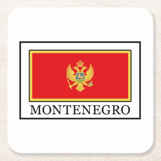 Montenegro Rechteckiger Pappuntersetzer (Vorderseite)