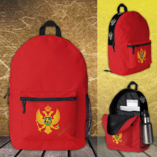 Montenegro, Rucksack, Montenegro Flagge, Zoll Bedruckter Rucksack