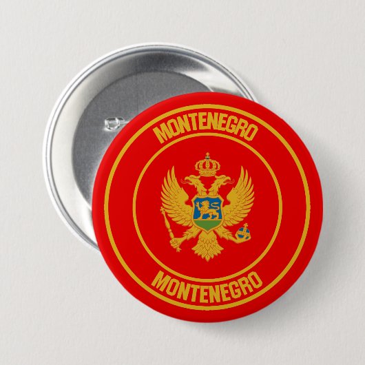 Montenegro-RundEmblem Button (Vorne & Hinten)