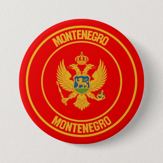Montenegro-RundEmblem Button (Vorderseite)