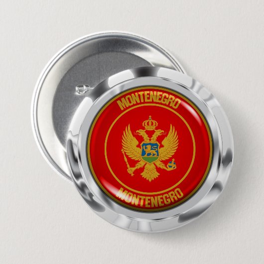 Montenegro-RundEmblem Button (Vorne & Hinten)