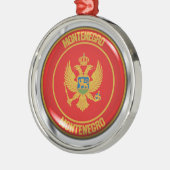 Montenegro-RundEmblem Ornament Aus Metall (Links)