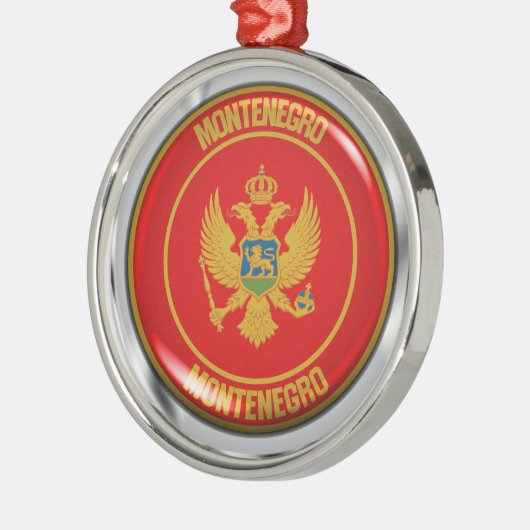 Montenegro-RundEmblem Ornament Aus Metall (Links)