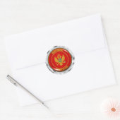Montenegro-RundEmblem Runder Aufkleber (Umschlag)