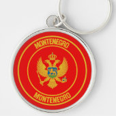 Montenegro-RundEmblem Schlüsselanhänger (Vorne)