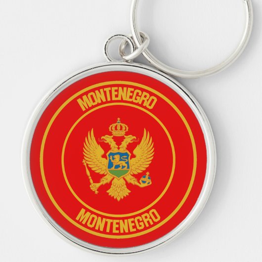 Montenegro-RundEmblem Schlüsselanhänger (Vorne)