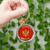 Montenegro-RundEmblem Schlüsselanhänger (Hand)