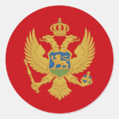 Montenegro Runder Aufkleber (Vorderseite)