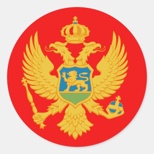Montenegro Runder Aufkleber (Vorderseite)