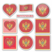 Montenegro Sticker & Flag, Herz/Sport (Vorderseite)