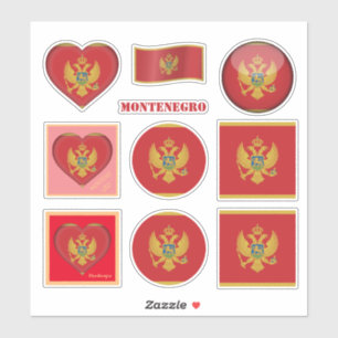 Montenegro Sticker & Flag, Herz/Sport