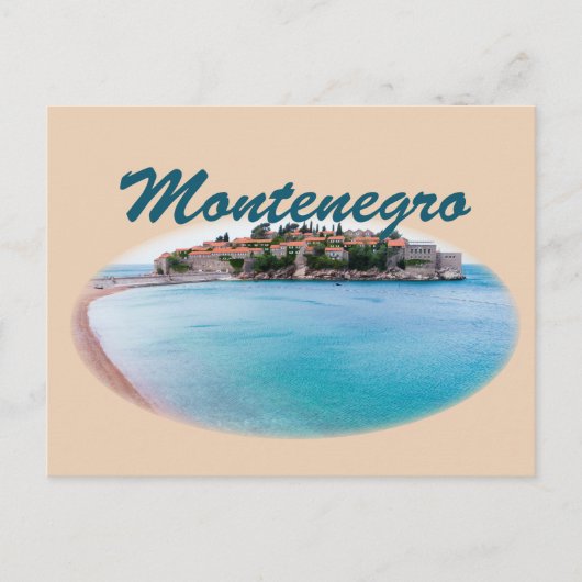 Montenegro: Sveti Stefan Postkarte (Vorderseite)