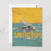 Montenegro Vintage Reiseplakat Postkarte (Vorne/Hinten)
